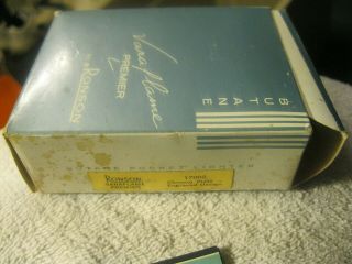 Vintage RONSON VARAFLAME PREMIER CIGARETTE LIGHTER,  BOX,  Case,  BRUSH,  17002,  Rare 2