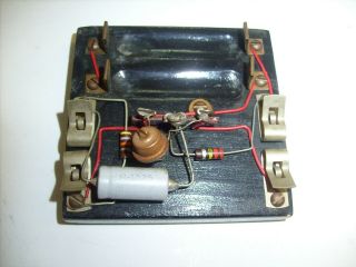 Unique Antique Crystal Radio Part Vintage Wooden Battery Base W/ Transistor