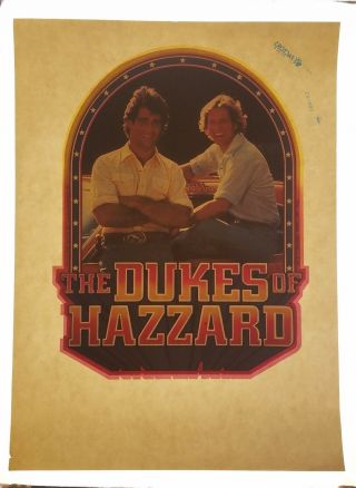 Vtg Iron On Heat T - Shirt Transfer: 80s Tv Show The Dukes Of Hazzard Coy & Vance