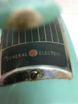 Vintage General Electric GE Turquoise Hand Held Mixer Great 3