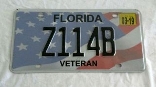 Florida Veterans License Plate