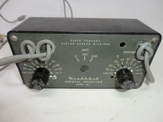 Heathkit Model Cr - 1 Crystal Radio Receiver Shell Heath Company 1950 
