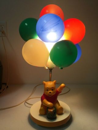 Vintage Sears Winnie The Pooh Nursery Musical Balloon Lamp