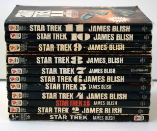 Star Trek Paperback Set Of 1 - 11 James Blish Bantam Books ©1972