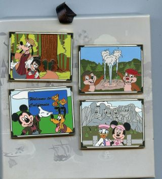 Disney Gear Up Goofy Max Chip Dale Daisy Mickey Road Trip Album Le 250 Pin Set