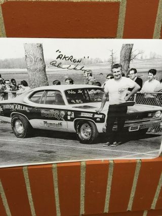 Akron Arlen Vanke 1970 Plymouth Duster Poster Autographed 15x11 "