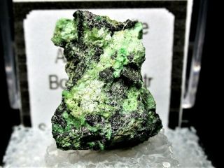 Minerals : Annabergite On All Sides With Some Grey Gersdorffite From Morocco