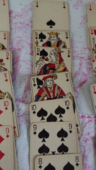 SET ANTIQUE FRENCH PLAYING CARDS B.  P.  GRIMAUD & WRAPPER 19thC 4