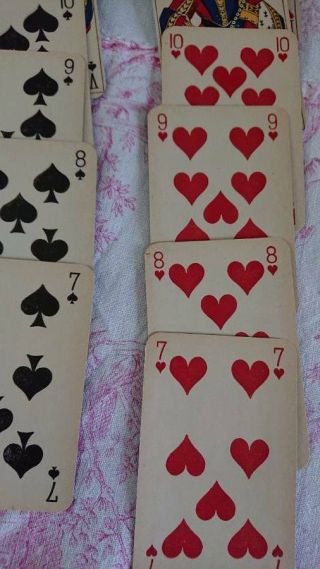 SET ANTIQUE FRENCH PLAYING CARDS B.  P.  GRIMAUD & WRAPPER 19thC 5