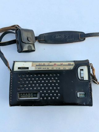 Vintage Transistor 8 Radio Made In Japan Model W/leather Case
