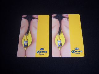 (2) Single Corona Playing Cards - - Sexy Exotic Nude - - Beer Asian Promo - -
