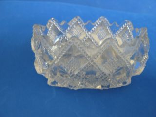 Lacy Era Clear Oblong Pressed Glass Master Salt,  C1825 - 1850 Neal Ol - 15