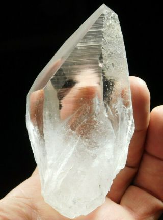 A Larger Very Translucent Polished Lemurian Quartz Crystal From Brazil 273gr E