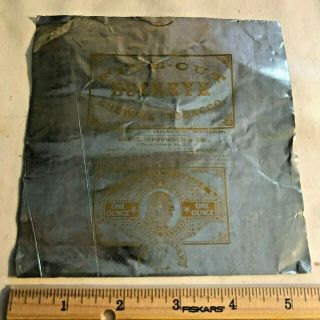 Antique Buckeye Fine Cut Chewing Tobacco Tin Foil Wrapper Toledo Ohio Vintage