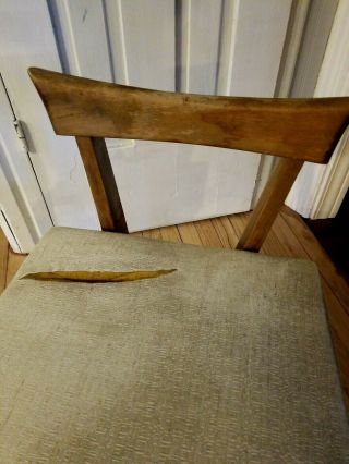 Vintage 1950s Mid Century Wood Sewing Chair w/Storage Small Seat Stool Retro MCM 3