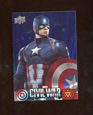 2016 Upper Deck Captain America Civil War 50 Card Blue Foil Set Marvel Avengers