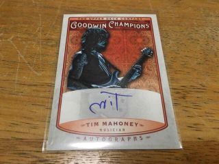 2019 Ud Goodwin Champions Musician Autograph Tim Mahoney Sp On Card Auto 1:223