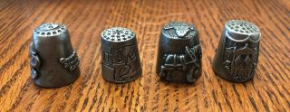 Thimbles Pewter Busch Gardens Chlydesdale Crazy Horse - Signed Nicholas Gish