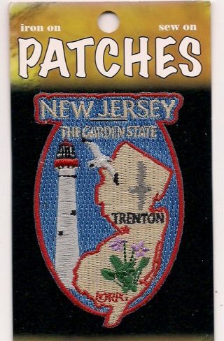 State Of Jersey Souvenir Patch The Garden State Trenton