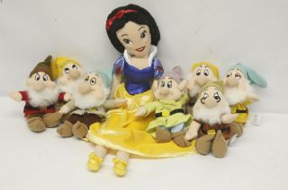 Snow White,  7 Disney Bean Bag Plush Toys Snow White Seven 7 Dwarfs Dolls