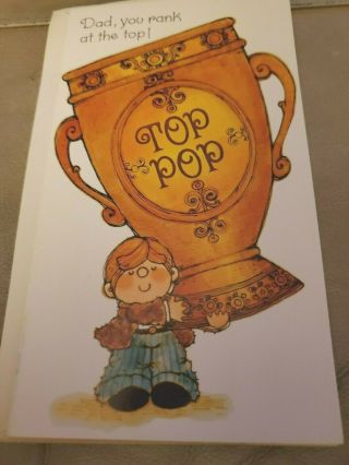 Vintage Greeting Card Fathers Day Top Pop 70s Style