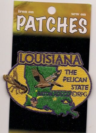 State Of Louisiana Souvenir Patch The Pelican State Baton Rouge