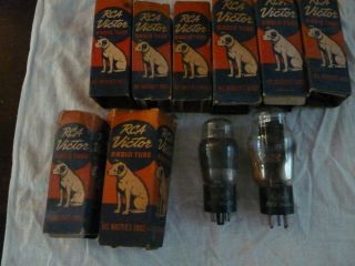 2 Different Rca Victor Radio Tubes 8 Boxes 2 Sizes