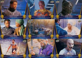 Black Panther Movie 2018 Upper Deck Complete Base Card Set Of 90 Marvel