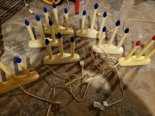Vintage Christmas Electric 7 Light Window Candolier Candelabra Wax Drip Candle