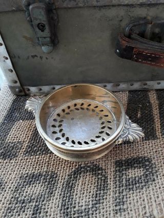 Antique Vintage Brass Soap Dish 2 Piece With Strainer India
