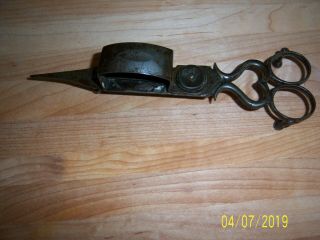 Antique Cigar Cutter Scissors With Catcher Bin