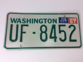 Vintage Washington License Plate 1983 84 85 86 87 / 87 Tab