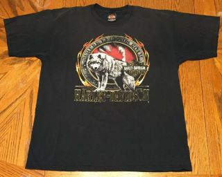Harley Davidson Niagra Falls Canada Black T Shirt Men 