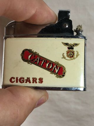 Vintage Rare 1950’s Caton Cigars Advertising Jewel Cigarette Lighter Japan