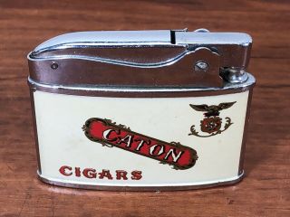 Vintage Rare 1950’s Caton Cigars Advertising Jewel Cigarette Lighter Japan 4