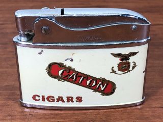 Vintage Rare 1950’s Caton Cigars Advertising Jewel Cigarette Lighter Japan 6