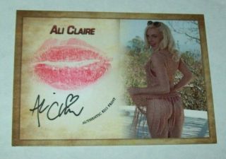 2019 Collectors Expo Playboy Model Ali Claire Autographed Kiss Print Card