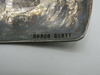 Rosco Scott Sterling Silver Coral Belt Buckle 7