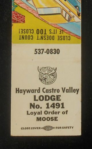 1960s Loyal Order Of Moose Hayward Castro Valley Lodge No.  1491 Castro Valley Ca