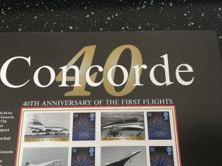 CONCORDE SHEET.  40TH ANNIVERSARY OF THE FIRST FLIGHTS.  FACTUAL SHEET 2
