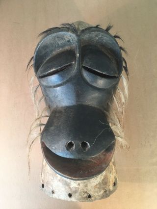 Hand Carved African Mask - Nguza Tribe - Congo - Ituri Forest Region