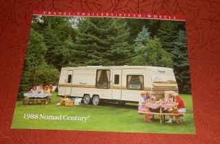 1988 Nomad Century Travel Trailer Skyline Built Rv Color Booklet Brochure