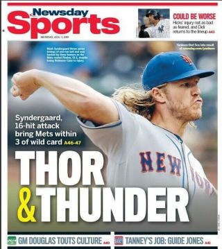3 - York News Day Newspapers Mets 8/5/19