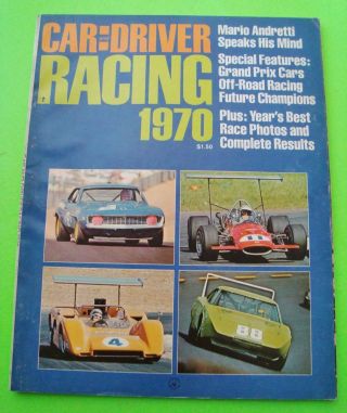 1970 Car & Driver Racing Annual 1969 Results Steve Mcqueen Mario Andretti 116 - Pg