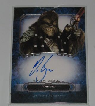 2016 Topps Star Wars Masterwork Michael Kingma As Tarfful Wookie Autograph Card