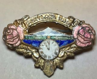 1912 Portland,  Oregon Souvenir Pin Chas.  M.  Robbins Co.  Attleboro,  Mass.