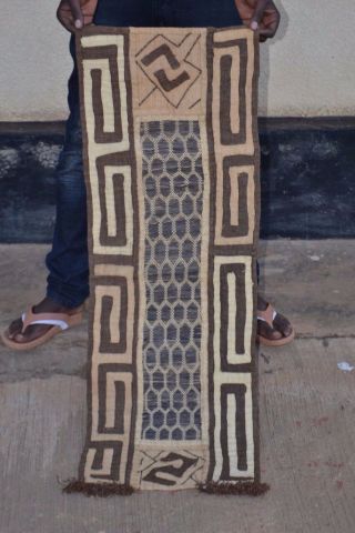 African tribal art,  Kuba Textile Handwoven Raffia from Congo (DRC) 2