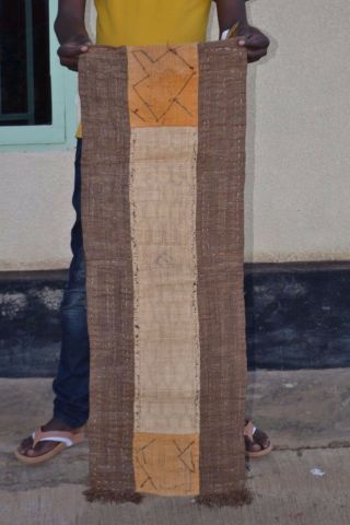 African tribal art,  Kuba Textile Handwoven Raffia from Congo (DRC) 3