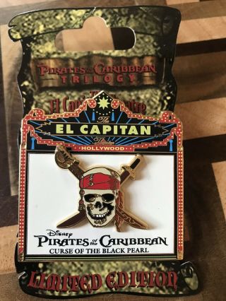 Disney El Capitain Marquee Pin Pirates Of The Caribbean Curse Of The Black Pearl