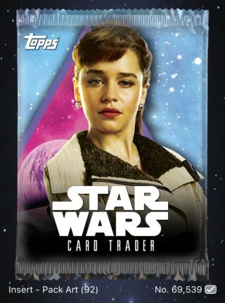 Star Wars Card Trader: RARE TIER A Pack Art - Qi’ra Solo Star Wars Story - 92cc 2